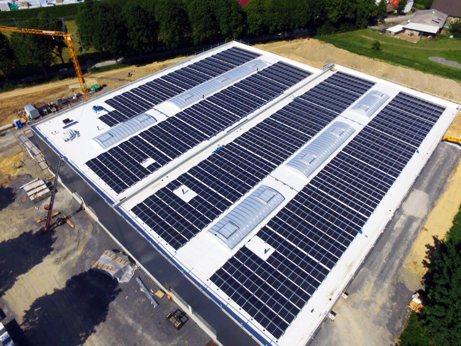 Flachdach, Ost-West 400 Kwp